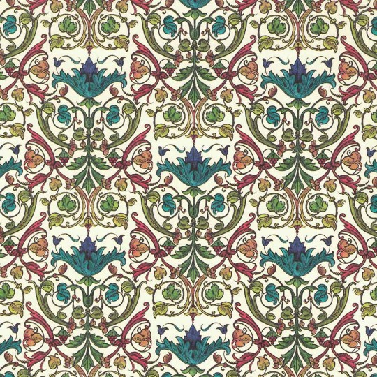 Tiled Lotus Florentine Print Italian Paper